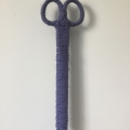 Lockdown Object III, scissors, wool, 2020