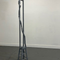 Long Road Home, reclaimed wood, reclaimed wooden stool, spray paint, 2026