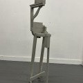 Terrace, reclaimed wood, grey primer spray paint, 2026, 2