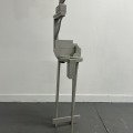 Terrace, reclaimed wood, grey primer spray paint, 2026, 6