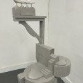 Terrace, reclaimed wood, grey primer spray paint, 2026, 8