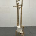 There's a Hole in my Bucket, cast plaster, wood, reclaimed wooden furniture elements,(1) 2026