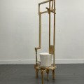 There's a Hole in my Bucket, cast plaster, wood, reclaimed wooden furniture elements(2), 2026