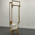 There's a Hole in my Bucket, cast plaster, wood, reclaimed wooden furniture elements,(3) 2026