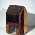 Makeshift, plaster, found wood, mesh, lead, 2006